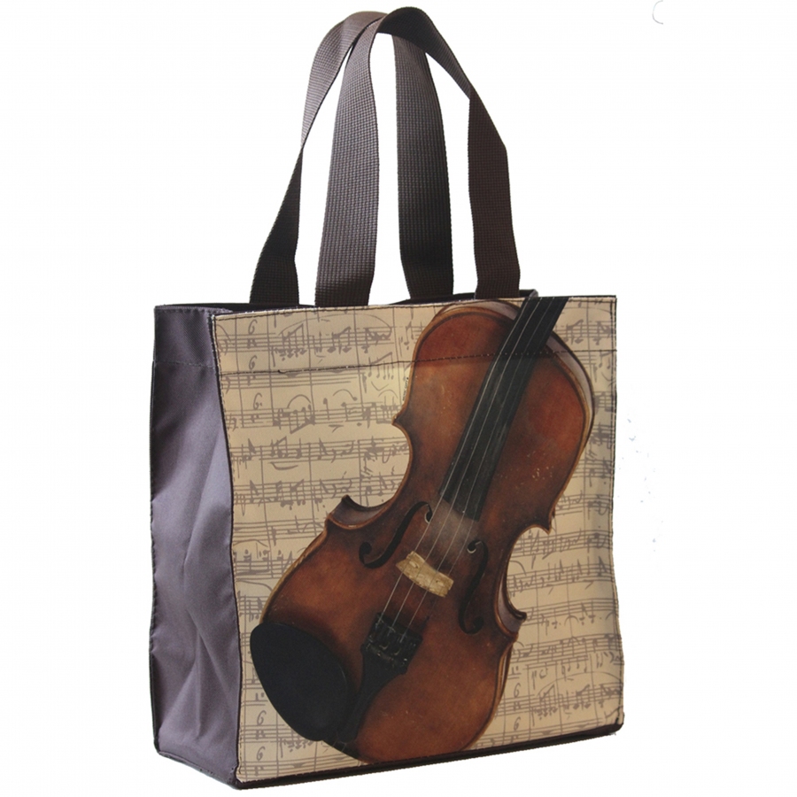 City bag with various musical instruments