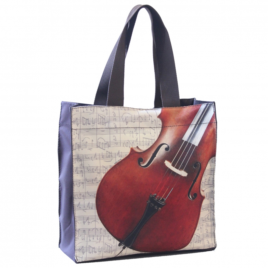 City bag with various musical instruments