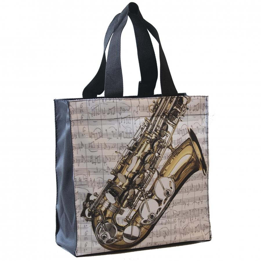 City bag with various musical instruments