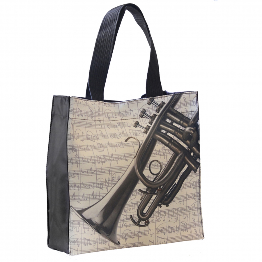 City bag with various musical instruments